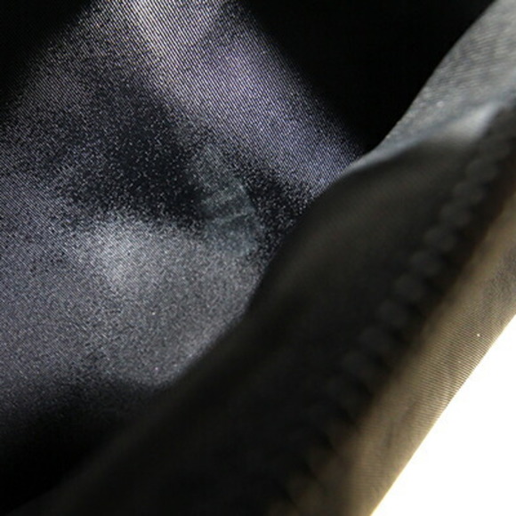 PRADA Shoulder Bag Black Nylon Pochette Triangle - Picture 9 of 10